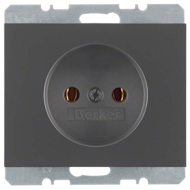 Berker 6167157006 Steckdose ohne Schutzkontakt K.1 Anthrazit matt