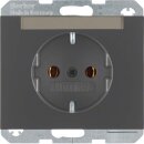 Berker 47397006 Steckdose SCHUKO mit Beschriftungsfeld...