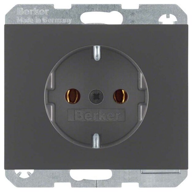Berker 47157006 Steckdose Schuko K.1 Anthrazit matt lackiert