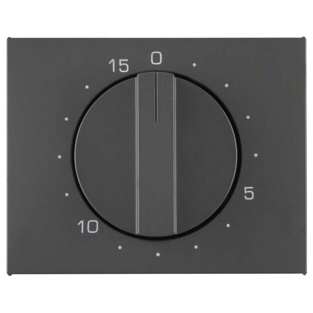 Berker 16347106 Zentralstück mit Regulierknopf für mechanische Zeitschaltuhr K.1 Anthrazit matt