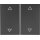 Berker 14357206 Wippe 2fach mit Aufdruck Symbol Pfeile K.1 Anthrazit matt
