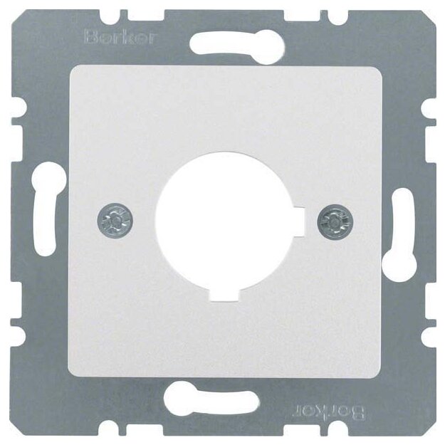 Berker 14321404 Zentralplatte für Melde- und Befehlsgerät Ø 22 5 mm Alu matt