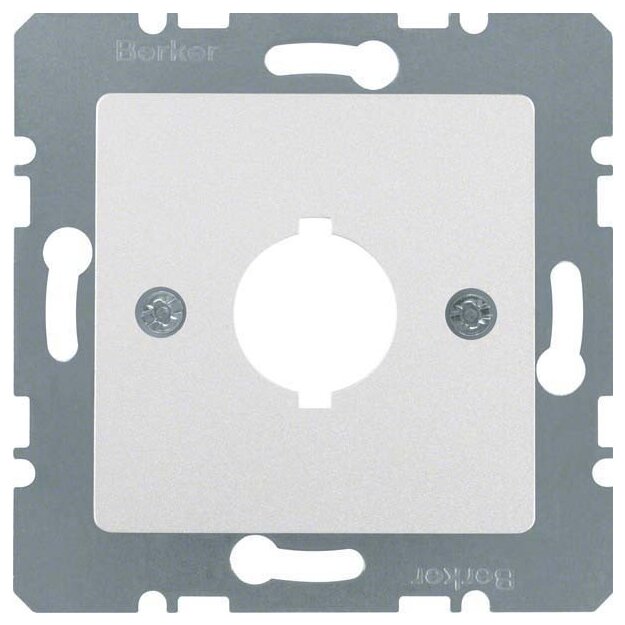 Berker 14311404 Zentralplatte für Melde- und Befehlsgerät Ø 18 8 mm Alu matt