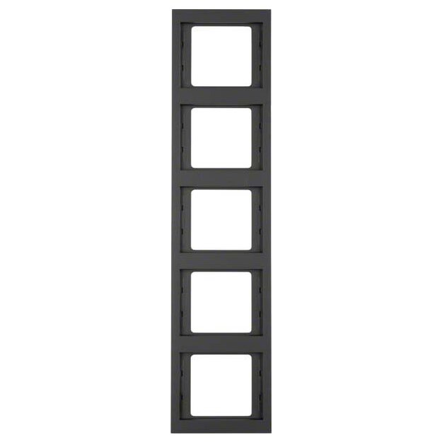 Berker 13537006 Rahmen 5-fach senkrecht K.1 Anthrazit matt