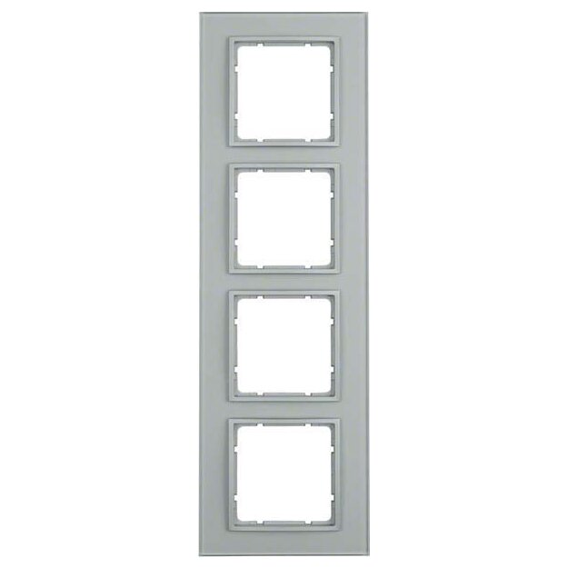 Berker 10146414 Glasrahmen 4-fach B.7 Alu