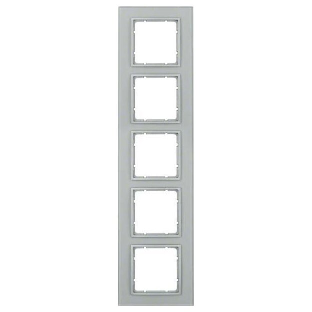 Berker 10156414 Glasrahmen 5-fach B.7 Alu