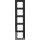 Berker 10156616 Glasrahmen 5-fach B.7 Schwarz