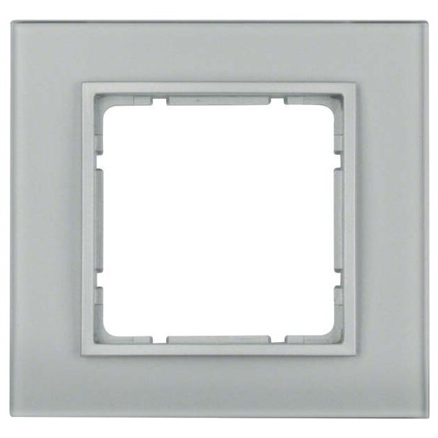Berker 10116414 Glasrahmen 1-fach B.7 Glas Alu/Alu matt lackiert