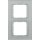 Berker 10126414 Glasrahmen 2-fach B.7 Glas Alu/Alu matt lackiert