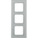 Berker 10136414 Glasrahmen 3-fach B.7 Glas Alu/Alu matt...