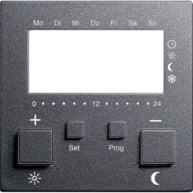 Gira 146928 Abdeckung RTR Raumtemperaturregler 230 V + Uhr System 55 Anthrazit