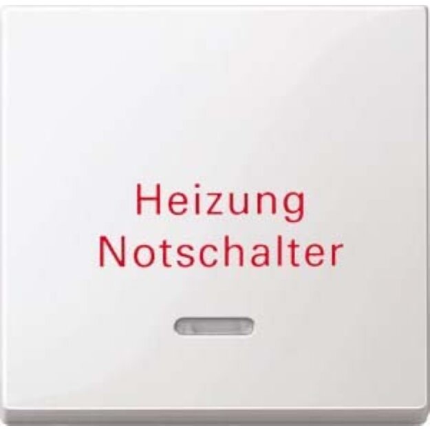 Merten 435119 Wippe mit Kontrollfenster und Aufdruck Heizungsnotschalter Polarweiß glänzend System M
