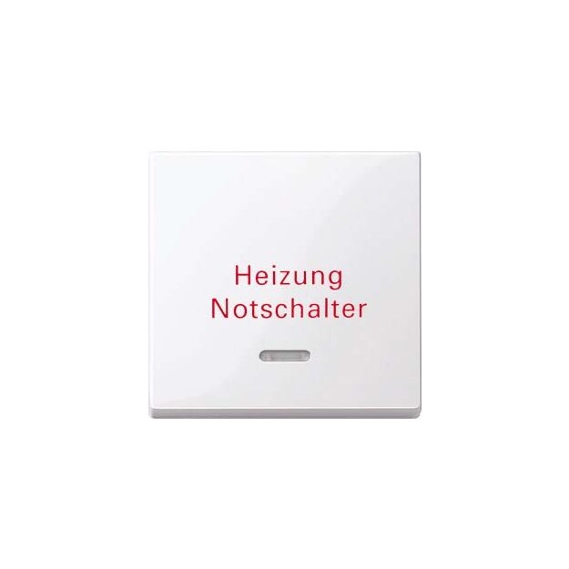 Merten 435125 Wippe mit Kontrollfenster und Aufdruck Heizungsnotschalter Aktivweiß glänzend System M