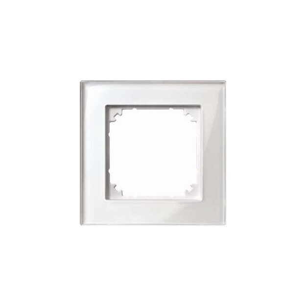 Merten 489119 M-PLAN-Echtglasrahmen 1-fach Brillantweiß