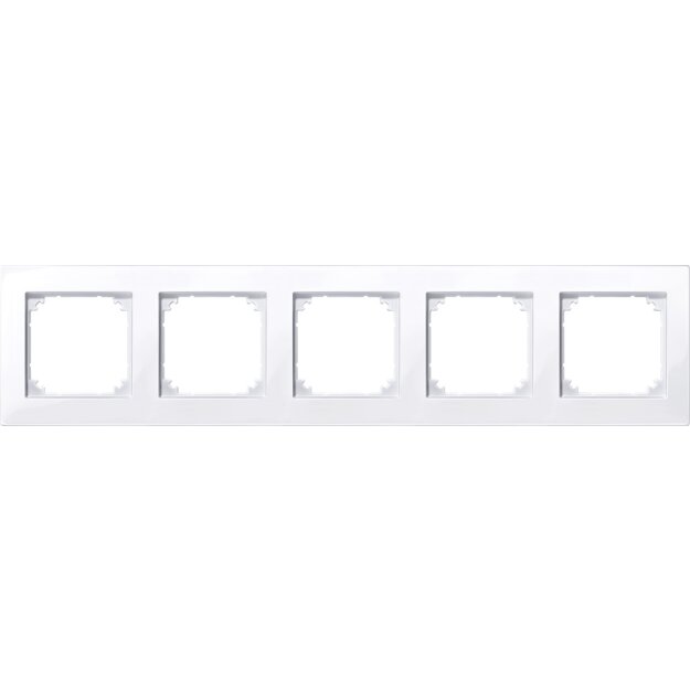 Merten 515525 M-PLAN-Rahmen 5-fach Aktivweiß glänzend
