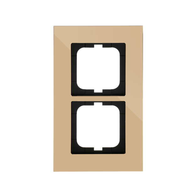 Busch-Jaeger 1722-823-101 Abdeckrahmen 2-fach Rahmen (24 Karat Gold) Gold carat® 2CKA001754A4357
