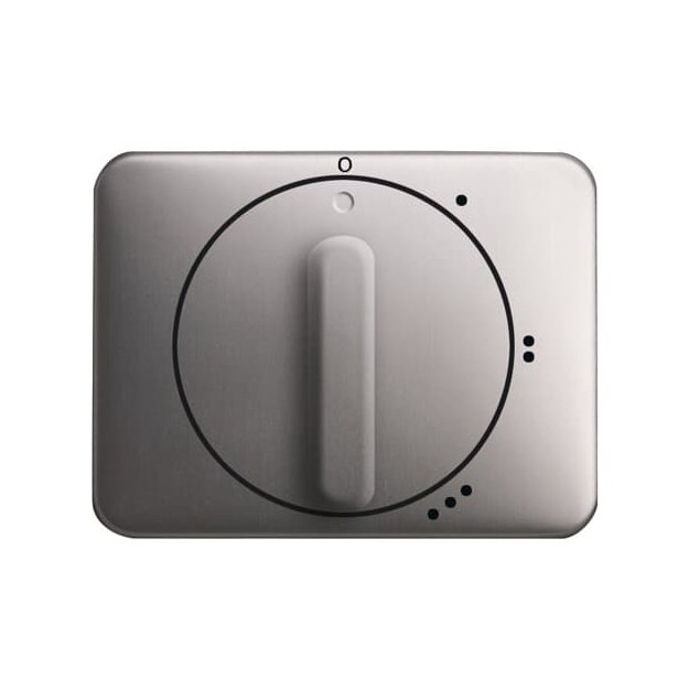 Busch-Jaeger 2542 DR/01-20 Zentralscheibe mit Drehgriff, mit Aufdruck (Kunststoff (lackiert)) Platin alpha 2CKA001710A3113