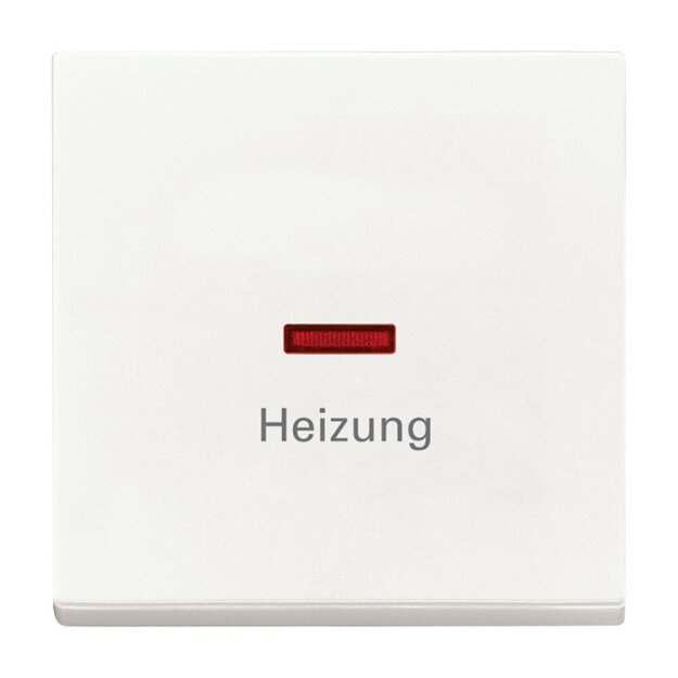 Busch-Jaeger 1789 H-84 Wippe mit Aufdruck mit kleiner roter Kalotte (Thermoplast) Studioweiß carat® 2CKA001751A2751
