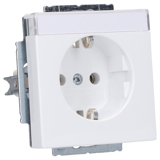 Busch-Jaeger 20 EUN-84 SCHUKO® Steckdosen-Einsatz mit Beschriftungsfeld (Thermoplast) Studioweiß 2CKA002011A3727