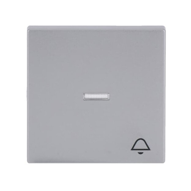 Busch-Jaeger 1789 KI-83 Wippe mit Aufdruck mit kleiner transparenter Kalotte (Kunststoff (lackiert)) Alusilber future® linear 2CKA001751A2952