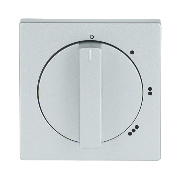 Busch-Jaeger 2542 DR/01-83 Zentralscheibe mit Drehgriff, mit Aufdruck (Kunststoff (lackiert)) Alusilber future® linear 2CKA001710A3671