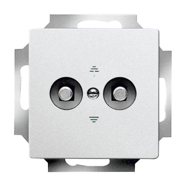 Busch-Jaeger 2095 UC-83 Unterputz-Potenzial-Ausgleichsstecker 2-fach (Kunststoff (lackiert)) Alusilber future® linear 2CKA002495A0089