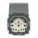 Busch-Jaeger 20 EUK-83 SCHUKO® Steckdosen-Einsatz mit Klappdeckel (Kunststoff (lackiert)) Alusilber 2CKA002018A1487