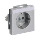 Busch-Jaeger 20 EUN-83 SCHUKO® Steckdosen-Einsatz mit Beschriftungsfeld (Kunststoff (lackiert)) Alusilber 2CKA002011A3810