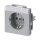 Busch-Jaeger 20 EUN-83 SCHUKO® Steckdosen-Einsatz mit Beschriftungsfeld (Kunststoff (lackiert)) Alusilber 2CKA002011A3810
