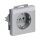 Busch-Jaeger 20 EUN-83 SCHUKO® Steckdosen-Einsatz mit Beschriftungsfeld (Kunststoff (lackiert)) Alusilber 2CKA002011A3810