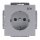 Busch-Jaeger 20 EUCKS/DV-83 SCHUKO® Steckdosen-Einsatz mit Aufdruck "EDV" (Kunststoff (lackiert)) Alusilber 2CKA002013A5273