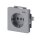 Busch-Jaeger 20 EUCKS/DV-83 SCHUKO® Steckdosen-Einsatz mit Aufdruck "EDV" (Kunststoff (lackiert)) Alusilber 2CKA002013A5273