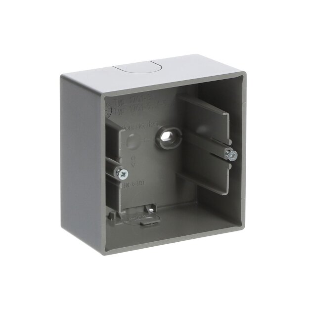 Busch-Jaeger 1701-83 Aufputz-Gehäuse 1-fach Gehäuse (Kunststoff (lackiert)) Alusilber future® linear 2CKA001799A0905