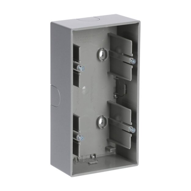 Busch-Jaeger 1702-83 Aufputz-Gehäuse 2-fach Gehäuse (Kunststoff (lackiert)) Alusilber future® linear 2CKA001799A0906