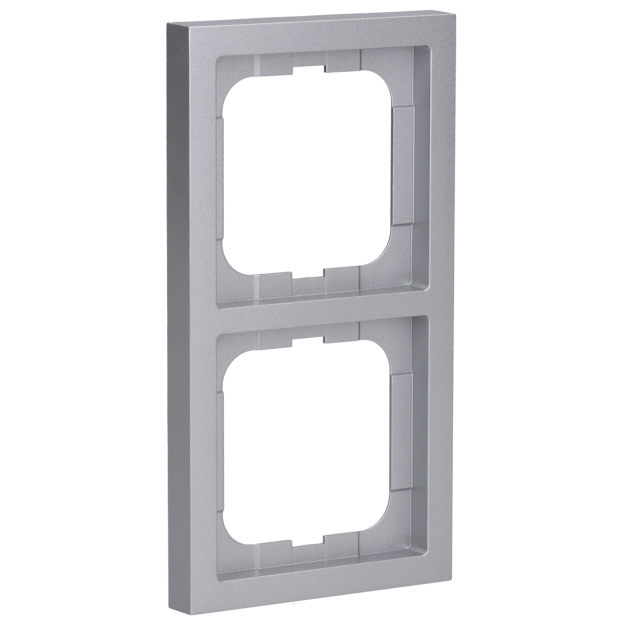 Busch-Jaeger 1722-183K future® linear-Abdeckrahmen 2-fach Rahmen (Kunststoff (lackiert)) Alusilber future® linear 2CKA001754A4302