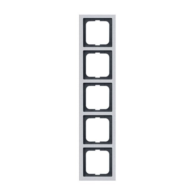 Busch-Jaeger 1725-183K future® linear-Abdeckrahmen 5-fach Rahmen (Kunststoff (lackiert)) Alusilber future® linear 2CKA001754A4310
