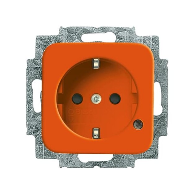 Busch-Jaeger 20 EUCBL-14-212 SCHUKO® Steckdosen-Einsatz mit LED Kontrolllicht (Thermoplast) Orange (Zsv) Ral 2004 2CKA002013A5283