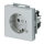 Busch-Jaeger 20 EUCBL-83 SCHUKO® Steckdosen-Einsatz mit LED Kontrolllicht (Kunststoff (lackiert)) Alusilber 2CKA002013A5285