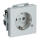 Busch-Jaeger 20 EUCBL-83 SCHUKO® Steckdosen-Einsatz mit LED Kontrolllicht (Kunststoff (lackiert)) Alusilber 2CKA002013A5285
