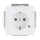 Busch-Jaeger 20 EUCBL-84 SCHUKO® Steckdosen-Einsatz mit LED Kontrolllicht (Thermoplast) Studioweiß 2CKA002013A5286