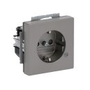 Busch-Jaeger 20 EUCBL-866 SCHUKO® Steckdosen-Einsatz mit LED Kontrolllicht (Thermoplast) Edelstahl 2CKA002013A5289