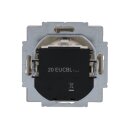 Busch-Jaeger 20 EUCBL-866 SCHUKO® Steckdosen-Einsatz mit LED Kontrolllicht (Thermoplast) Edelstahl 2CKA002013A5289