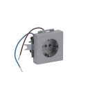 Busch-Jaeger 20 EUCBLI-83 SCHUKO® Steckdosen-Einsatz Busch-steplight® mit Nachtorientierungslicht (Kunststoff (lackiert)) Alusilber 2CKA002013A5293