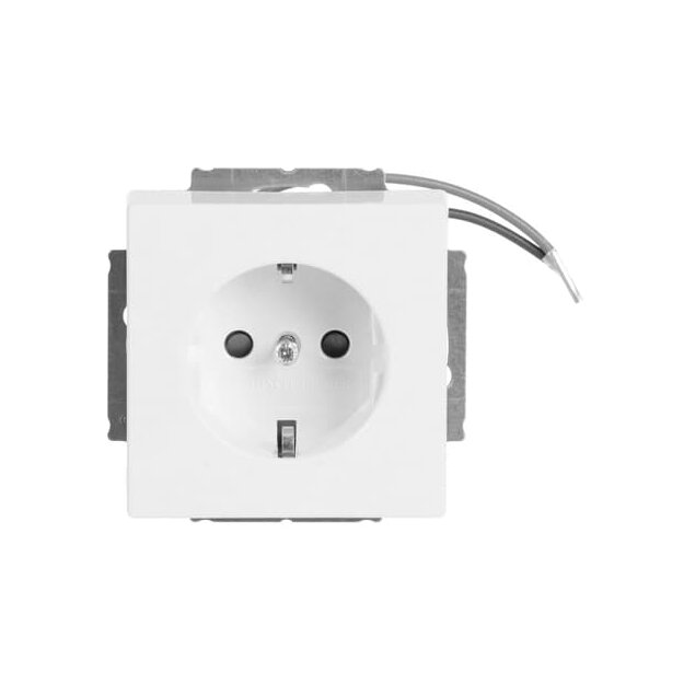 Busch-Jaeger 20 EUCBLI-84 SCHUKO® Steckdosen-Einsatz Busch-steplight® mit Nachtorientierungslicht (Thermoplast) Studioweiß 2CKA002013A5294