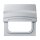 Busch-Jaeger 2118 GKN-33 Zwischenring mit Klappdeckel mit Beschriftungsfeld Alusilber Allwetter 44® (IP 44) 2CKA001710A3787