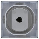 Busch-Jaeger 2142 DR-33 Zentralscheibe mit Drehgriff, mit Aufdruck (Thermoplast) Alusilber Allwetter 44® (IP 44) 2CKA001710A3802