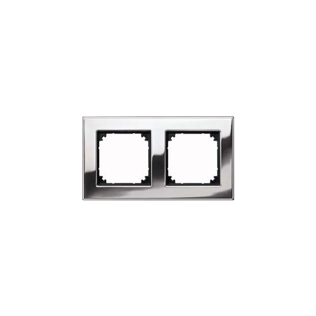 Merten 475239 M-PLAN-Metallrahmen 2-fach Chrom