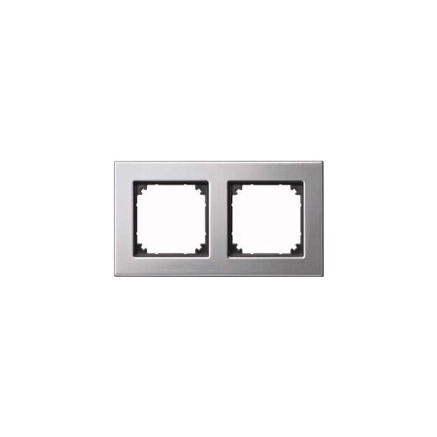 Merten 475260 M-PLAN-Metallrahmen 2-fach Platinsilber