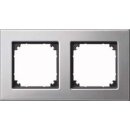 Merten 475260 M-PLAN-Metallrahmen 2-fach Platinsilber