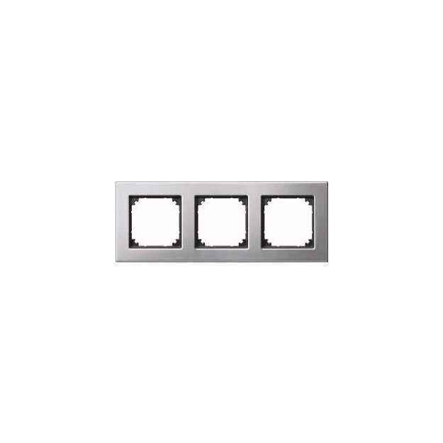 Merten 475360 M-PLAN-Metallrahmen 3-fach Platinsilber